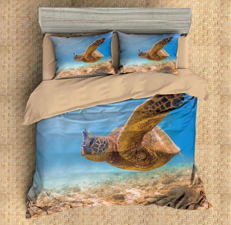 3D Customize Turtles Customized Duvet Cover Bedding Set