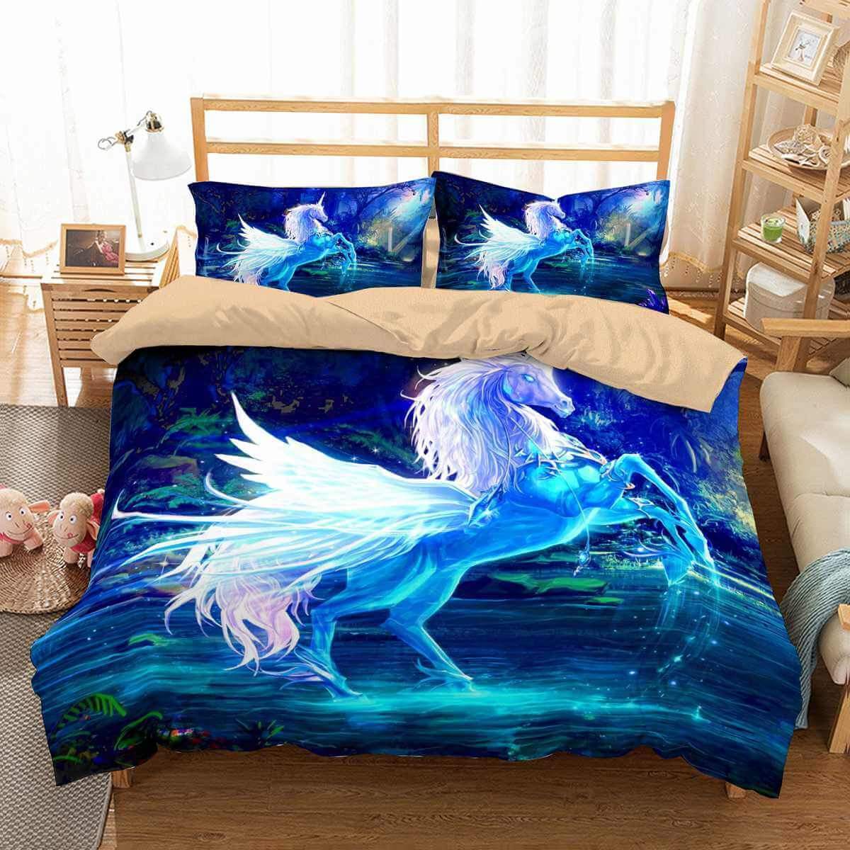 3D Customize Unicorn Customized Duvet Cover Bedding Set