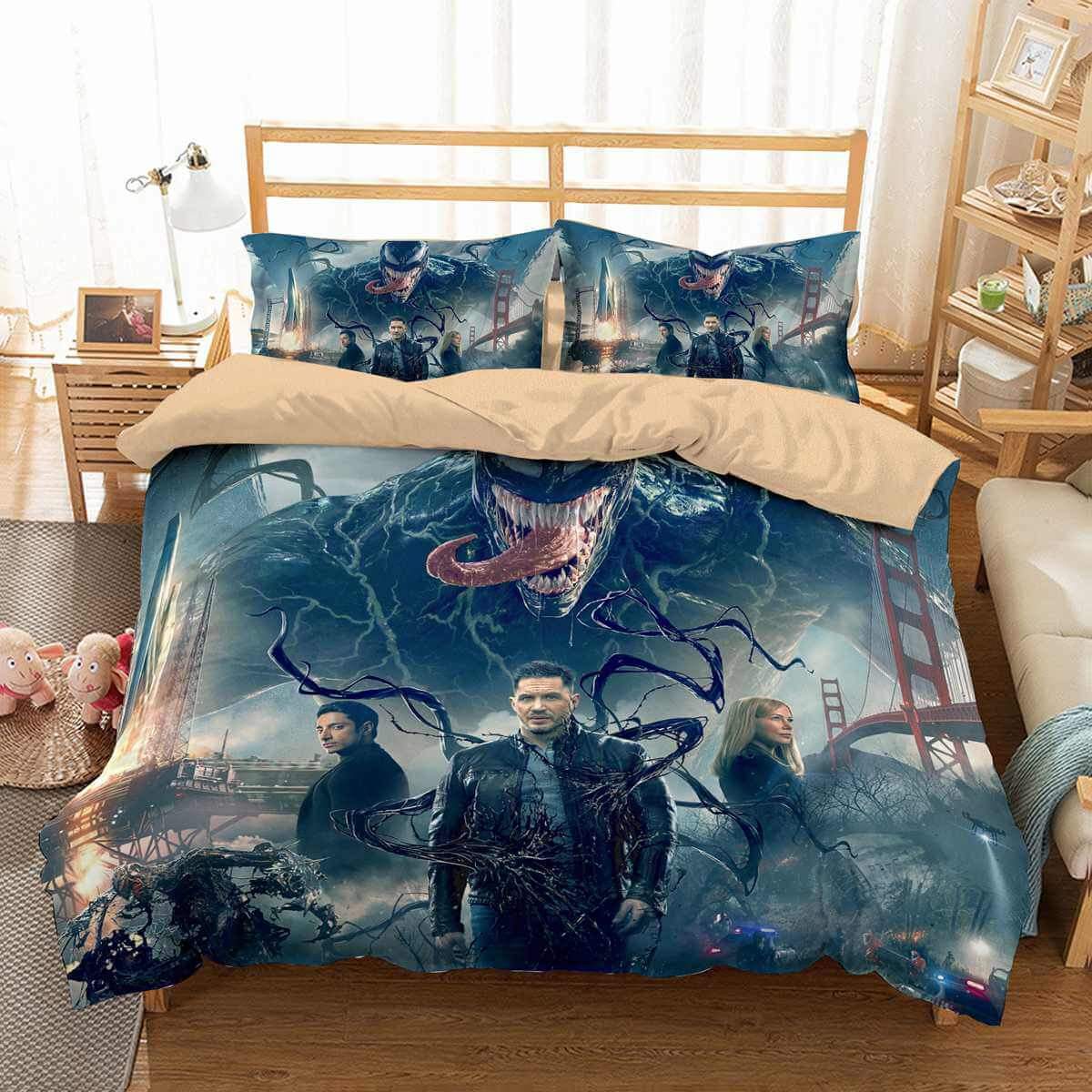 3D Customize Venom Customized Duvet Cover Bedding Set