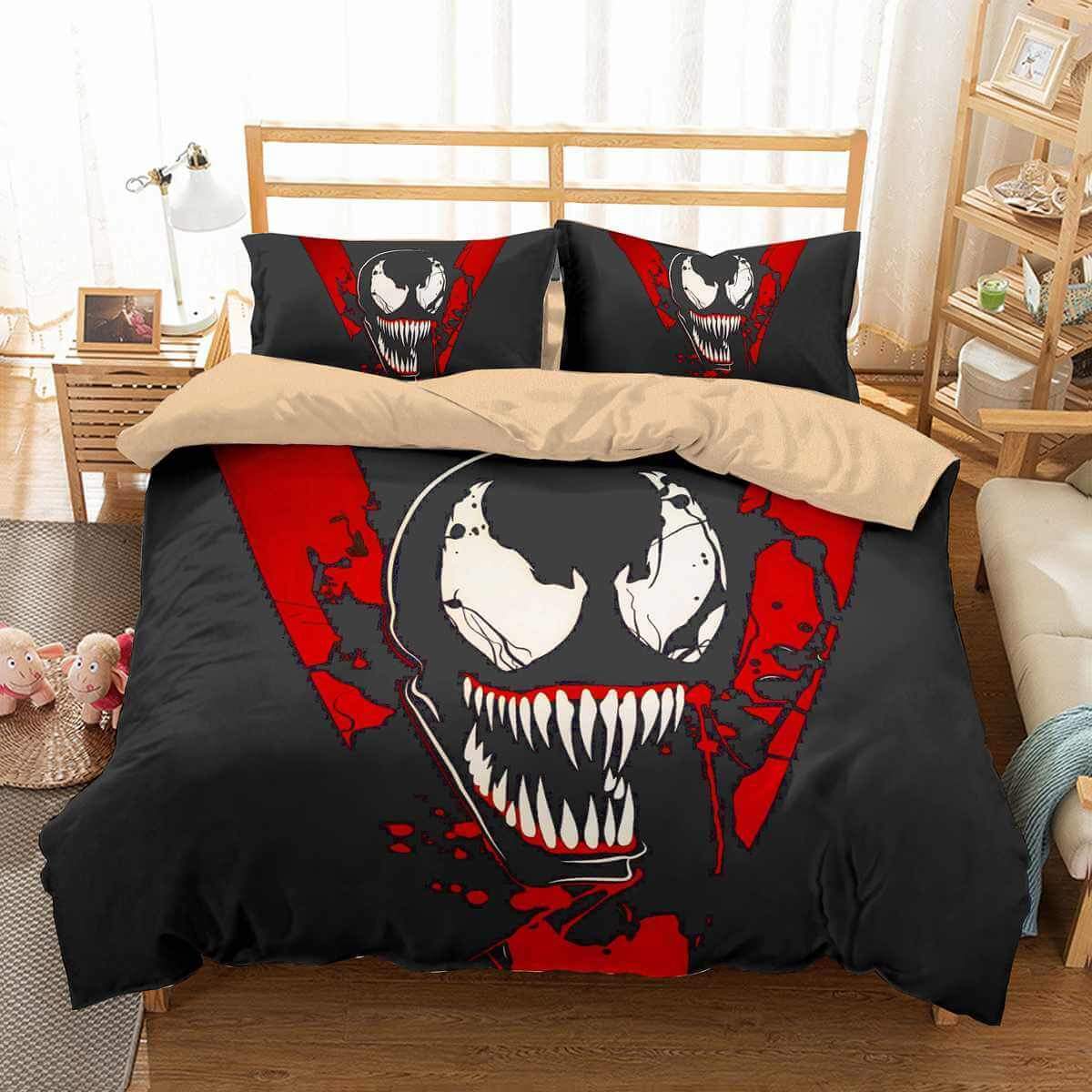 3D Customize Venom Customized Duvet Cover Bedding Set
