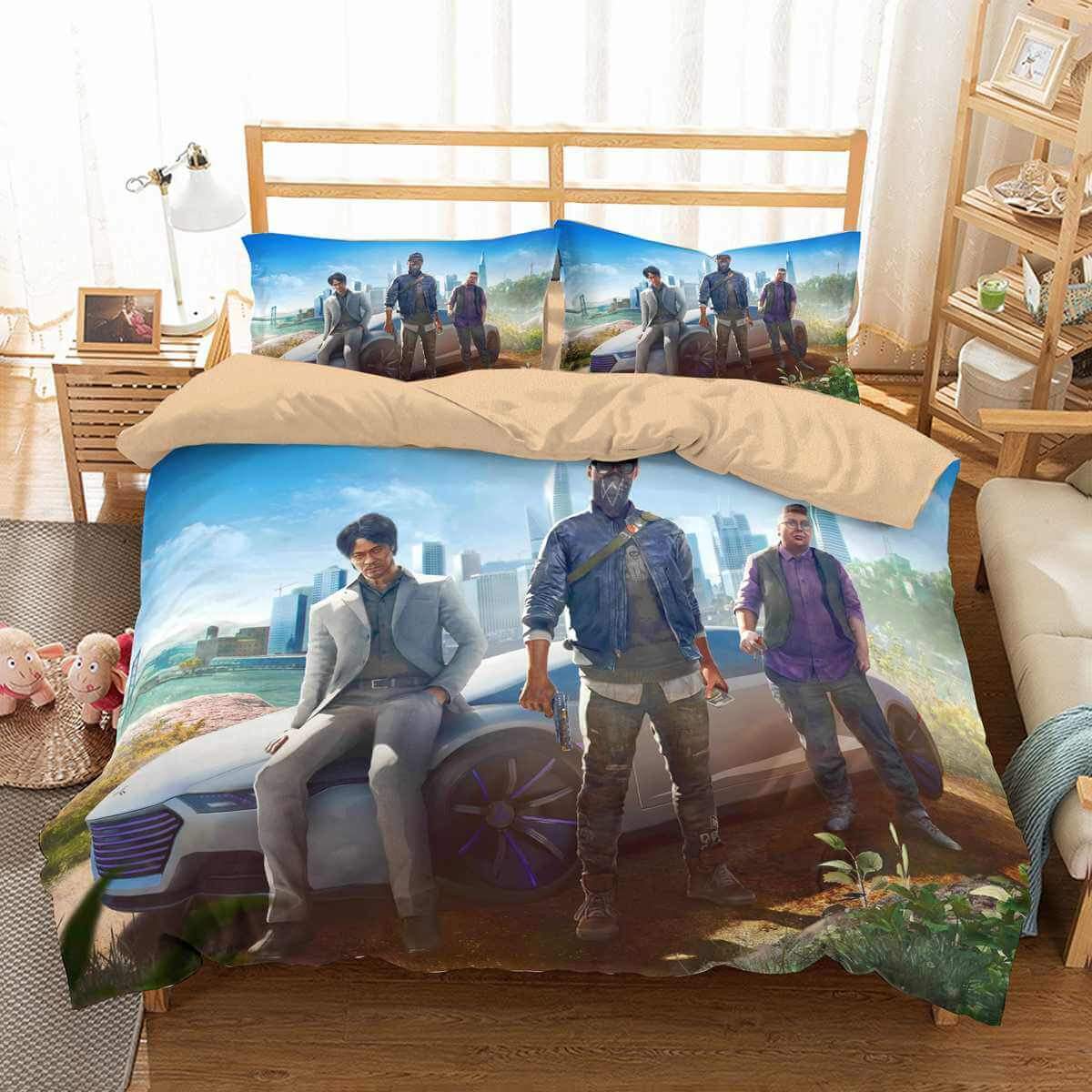 3D Customize Watch Dogs Customized Duvet Cover Bedding Set