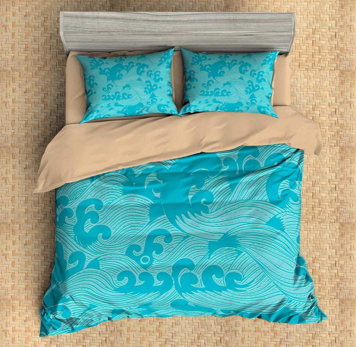 3D Customize Waves Customized Duvet Cover Bedding Set