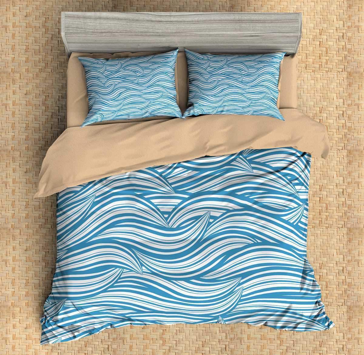3D Customize Waves Customized Duvet Cover Bedding Set
