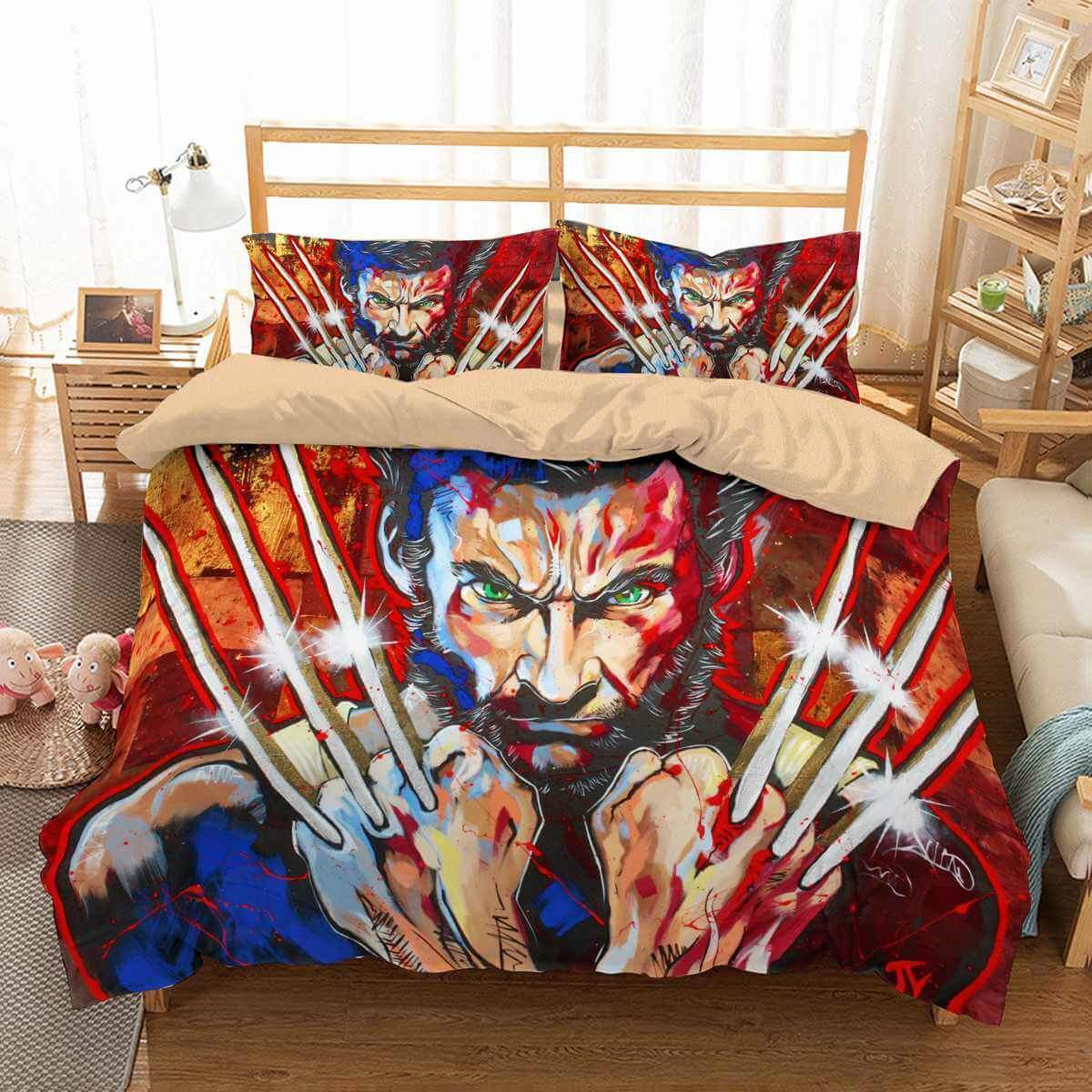 3D Customize Wolverine Customized Duvet Cover Bedding Set