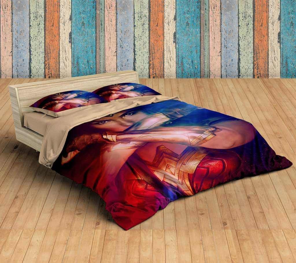 3D Customize Wonder Woman Customized Duvet Cover Bedding Set