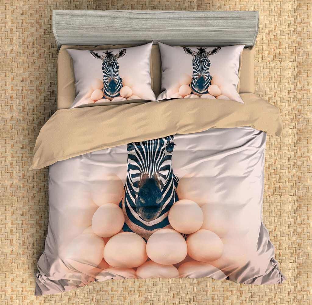 3D Customize Zebra Customized Duvet Cover Bedding Set