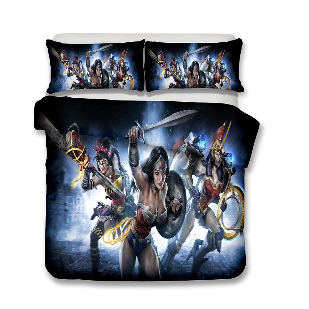 3D Dc Justice League Printed Customized Wonder Woman Duvet Cover Bedding Set