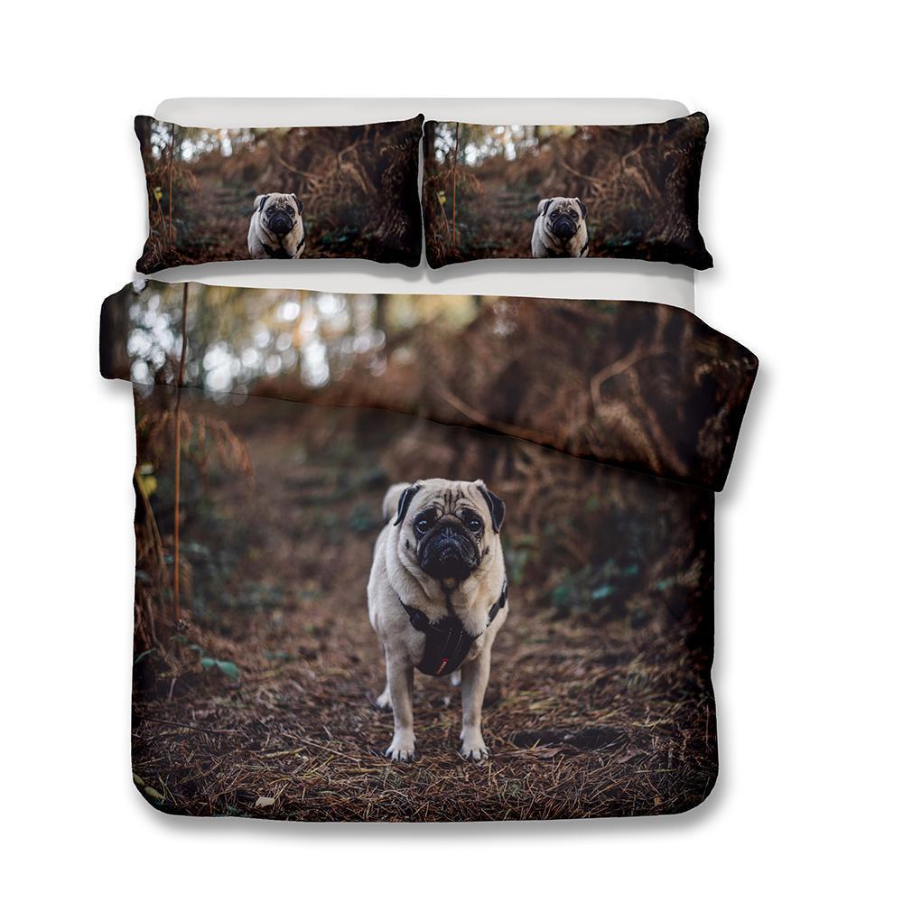 3D Design Dogs Pattern Queen Kingize Dog Coverl 3D Customized Duvet Cover Bedding Set