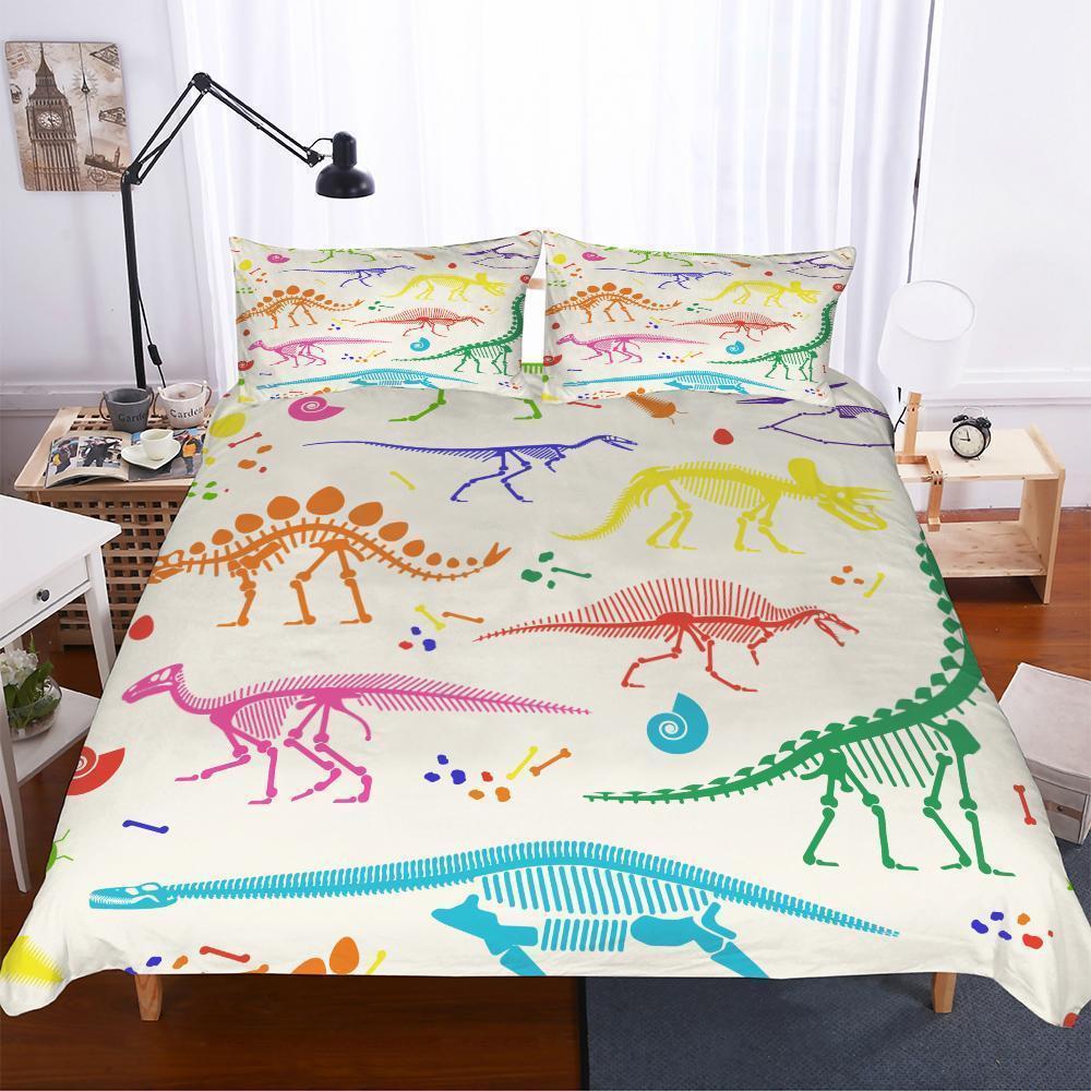 3D Digital Print Lost World Jurassic Park Dinosaur Pattern Pieces In Variousizess 3D Customized Duvet Cover Bedding Set