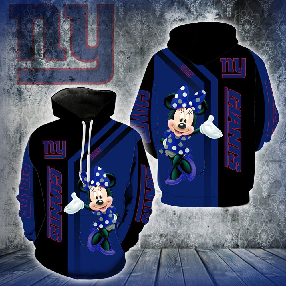 3D DIGITAL PRINT SPORTS PULLOVER HOODIES MINNIE NEW YORK GIANTS