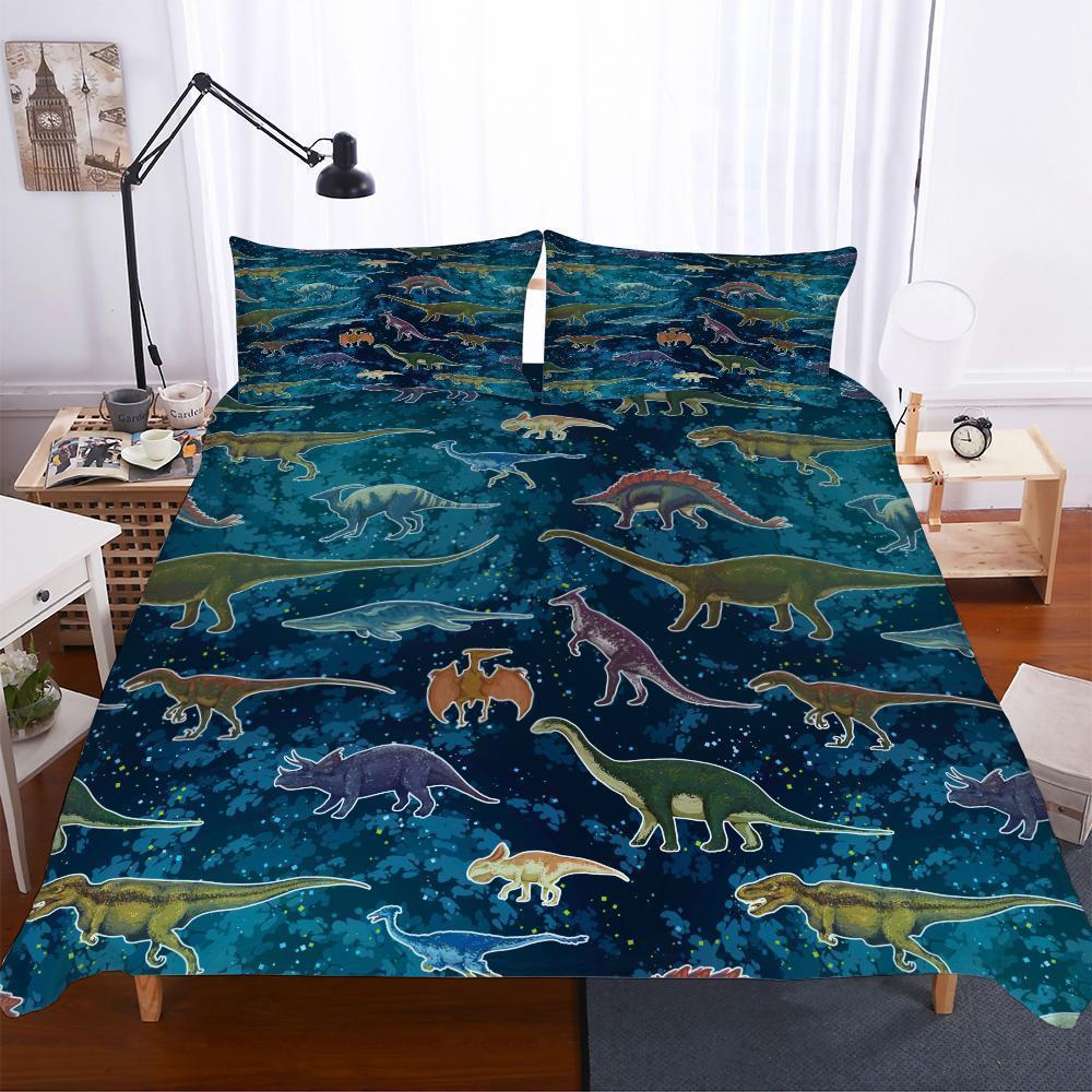 3D Digital Printing Lost World Jurassic Park A Variety Of Dinosaur Patterns Of Variousizes Pieces Of 3D Customized Duvet Cover Bedding Set