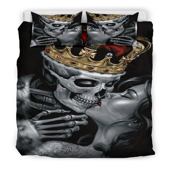 3D Digital Printing Skull Duvet Cover Bedding Set