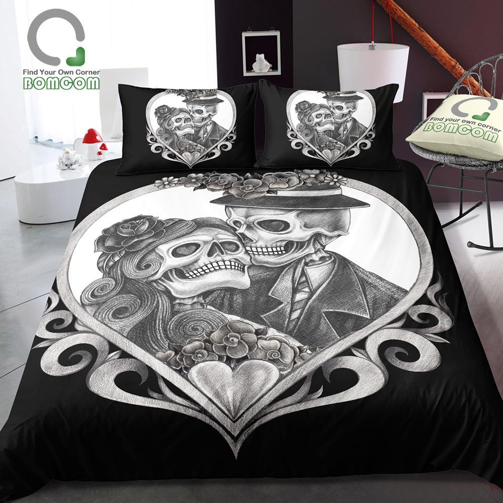 3D Digital Printingugarkull 3D Customized Duvet Cover Bedding Set