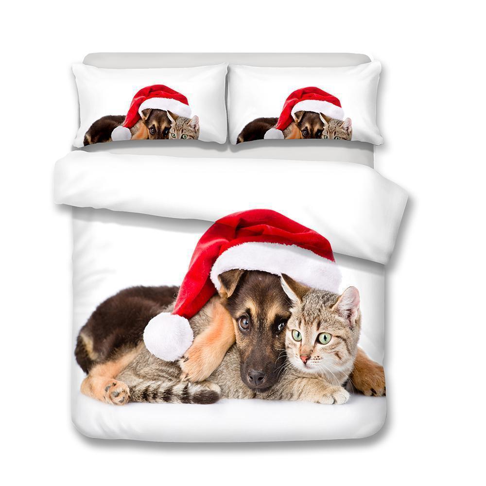 3D Dogs Pattern Queen Kingize Dog Coverl 3D Customized Duvet Cover Bedding Set