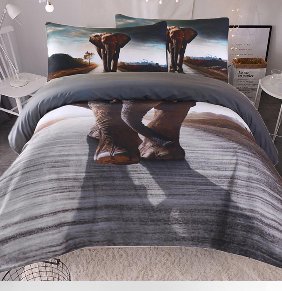 3D Elephant 3D Customized Duvet Cover Bedding Set