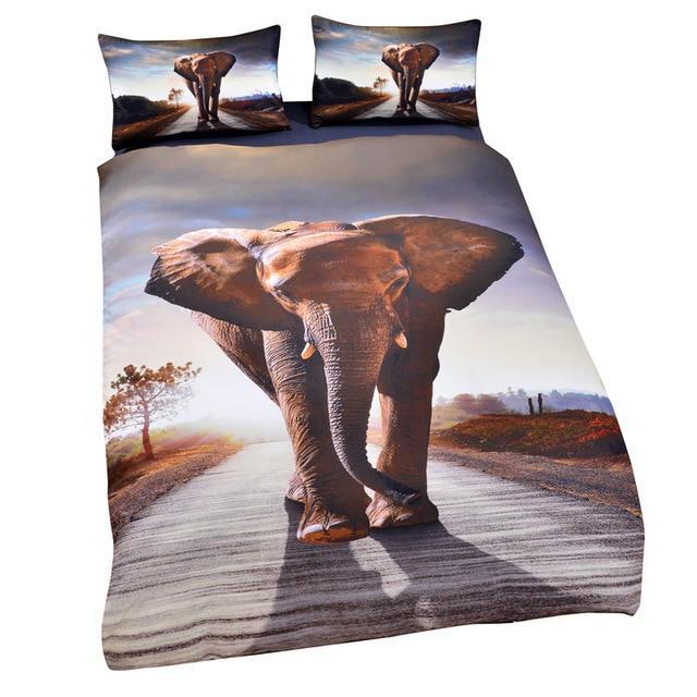 3D Elephant Et Indian Kidsingle Boy Animal Print Quilt Cover Piece 3D Customized Duvet Cover Bedding Set