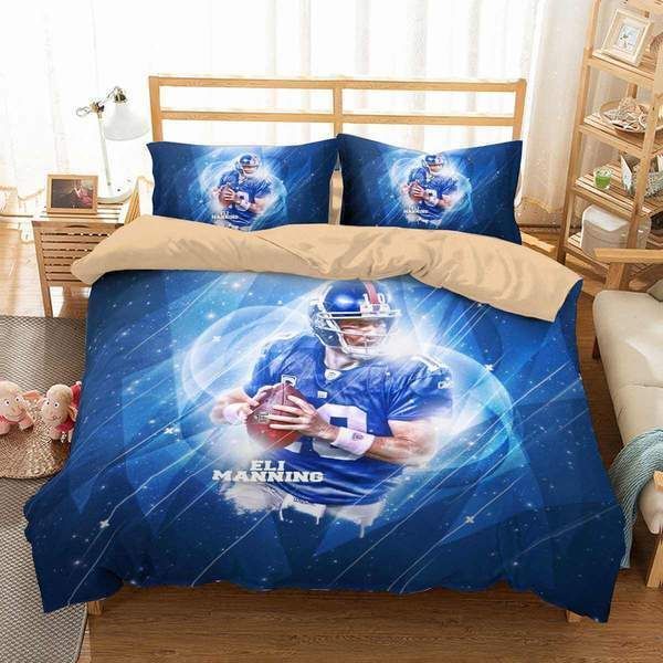 3D Eli Manning New York Giants Bedding Set Duvet Cover X Amp Pillow Cases