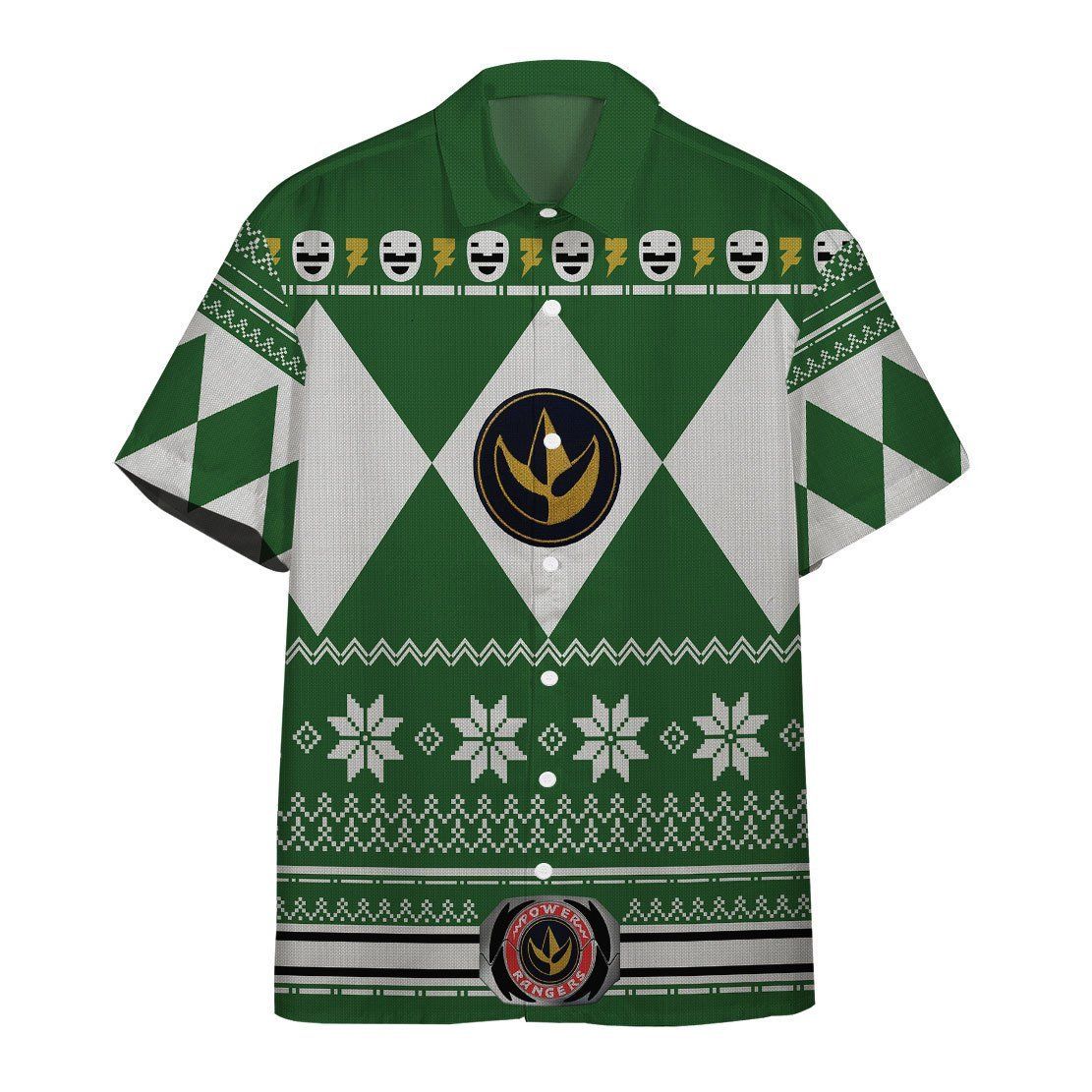 3D Green Power Ranger Hawaii Shirt