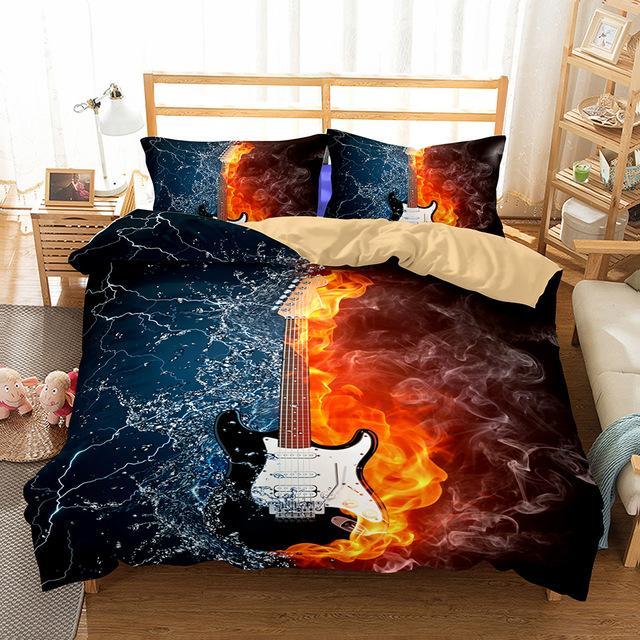 3D Guitar Print3D Customized Duvet Cover Bedding Set