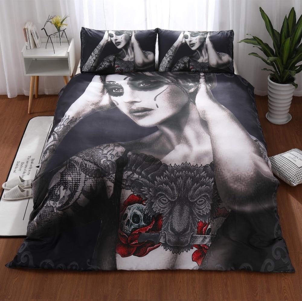 3D Halloweenkull 23 Peoples ,Fashion Beauty Picturesuperoft3D Customized Duvet Cover Bedding Set