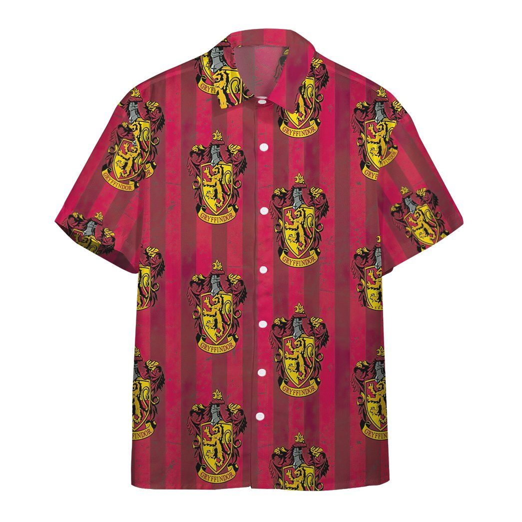 3D Harry Potter Hogwarts Gryffindor House Pride Crests Custom Hawaii Shirt