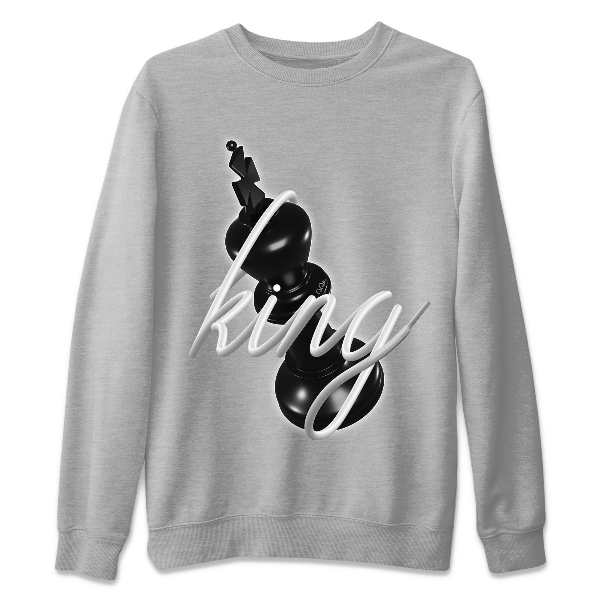 3D King Unisex Sweater – Air Jordan 1 Black White, Sneakers Matching Sweater