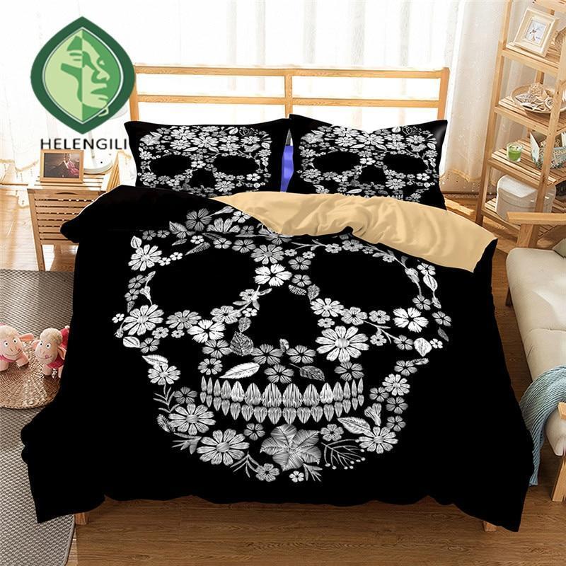 3D Kull Print 3D Customized Duvet Cover Bedding Set