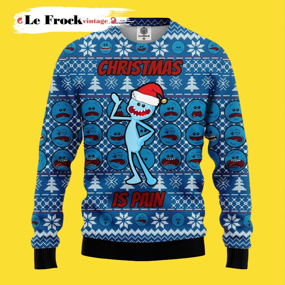 3D Meseeks Rick And Morty Ugly Christmas Sweater