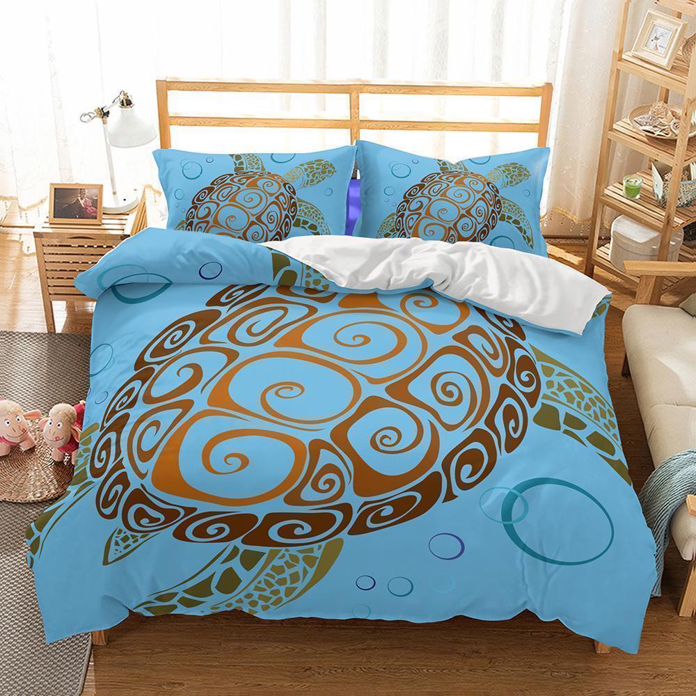 3D Natural Scenery Sea Turtle Printed Duvet Cover Bedding Set
