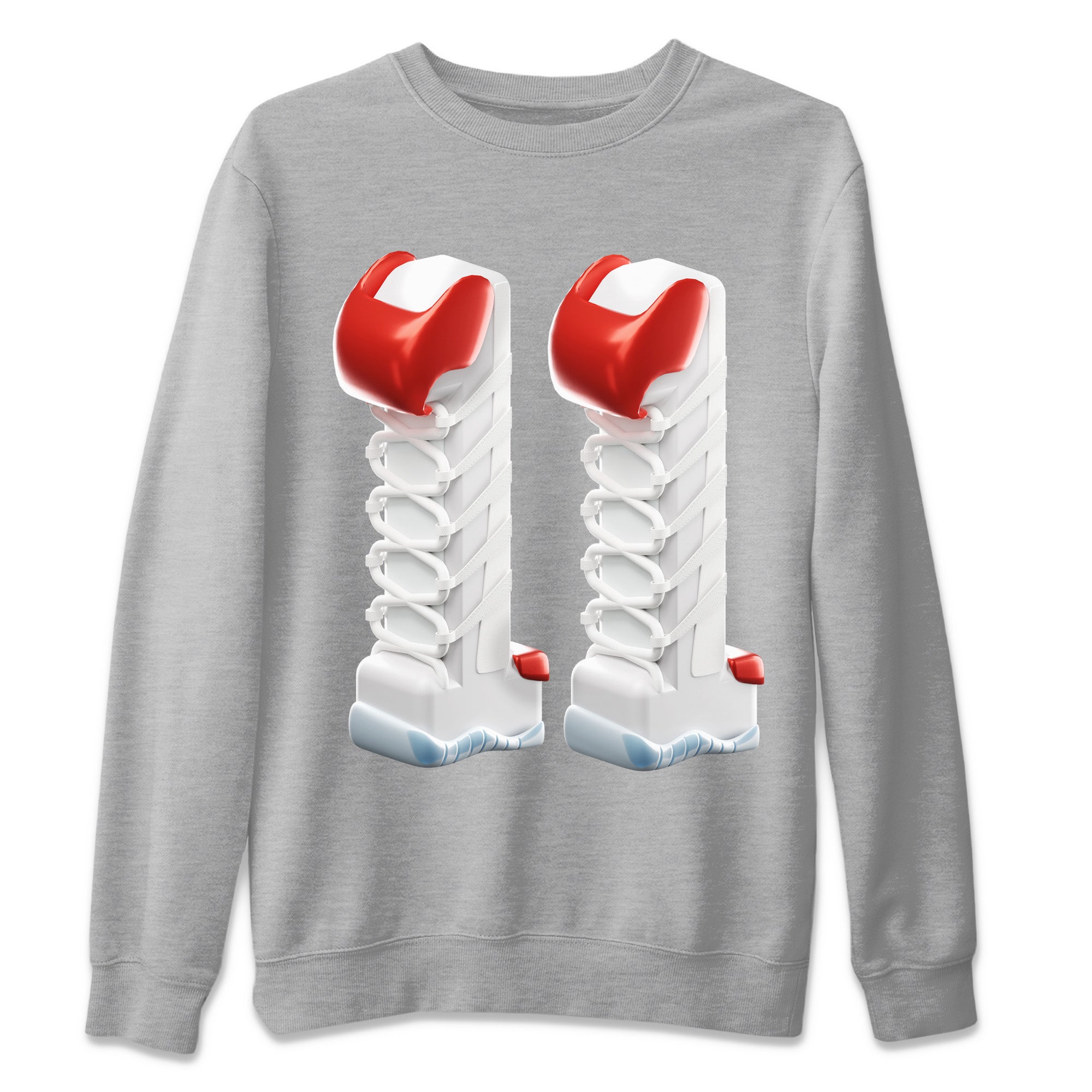 3D Number 11 Unisex Sweater – Air Jordan 11 Cherry, Sneakers Matching Sweater