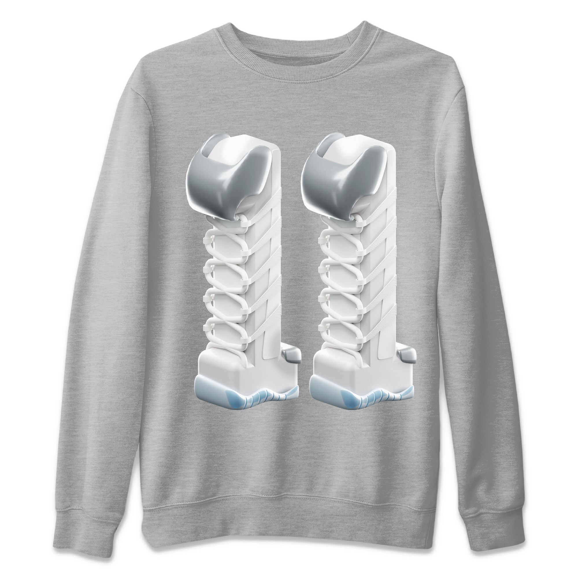 3D Number 11 Unisex Sweater – Air Jordan 11 White Cement, Sneakers Matching Sweater
