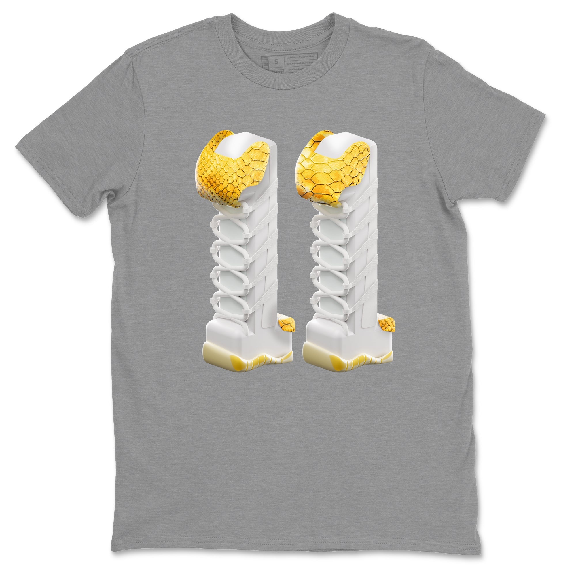 3D Number 11 Unisex Tshirt – Air Jordan 11 Yellow Python
