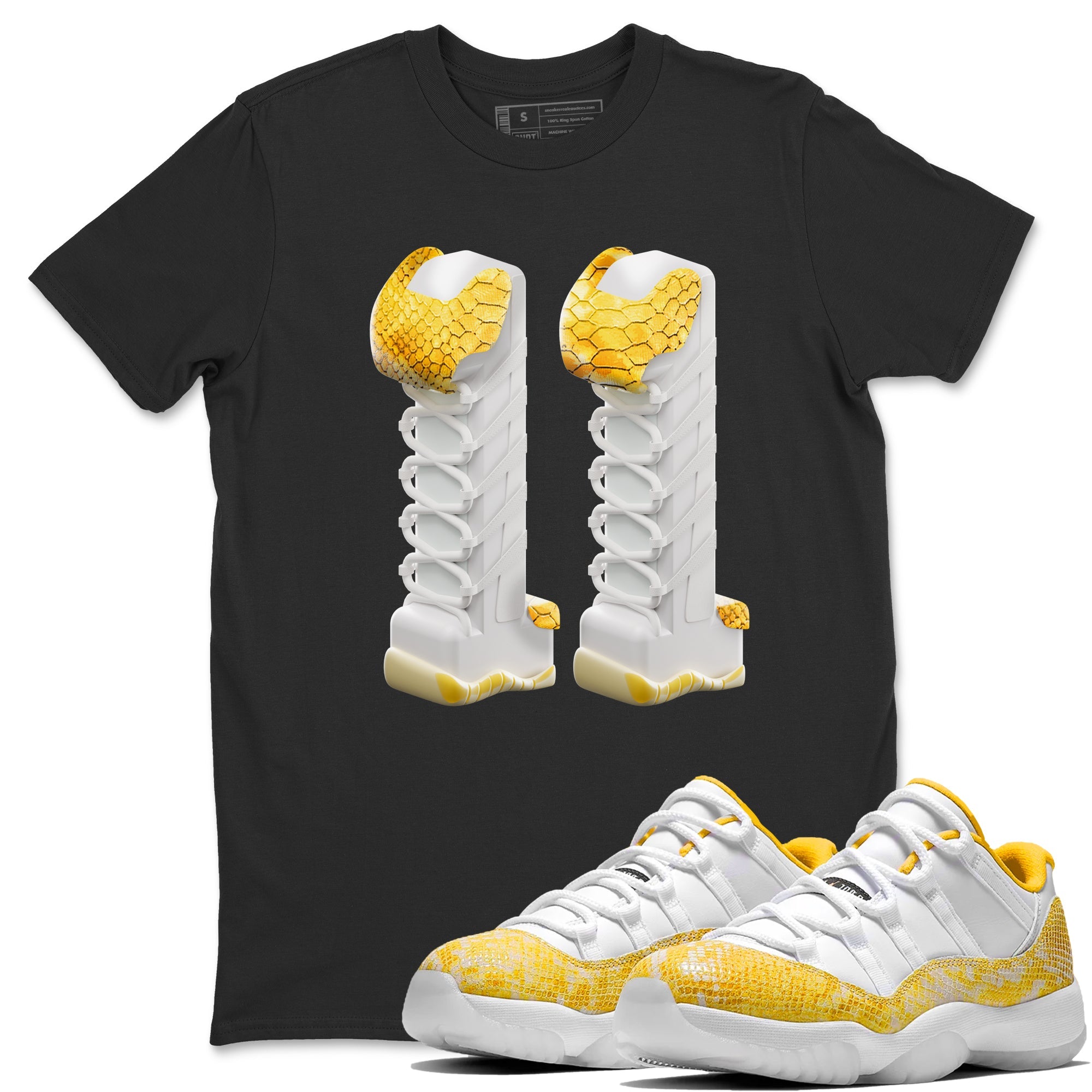 3D Number 11 Unisex Tshirt – Air Jordan 11 Yellow Python