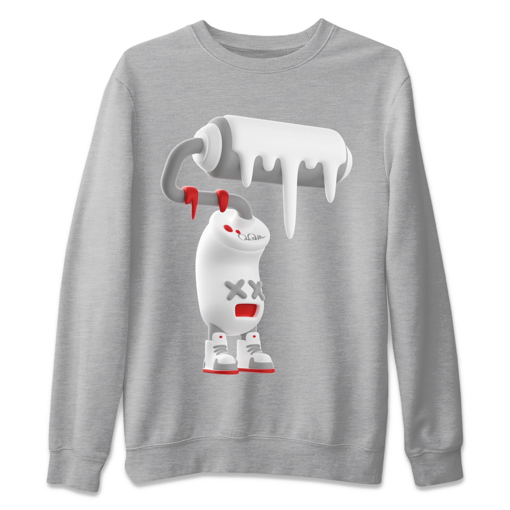 3D Paint Roller Unisex Sweater – Air Jordan 13 Wolf Grey, Sneakers Matching Sweater