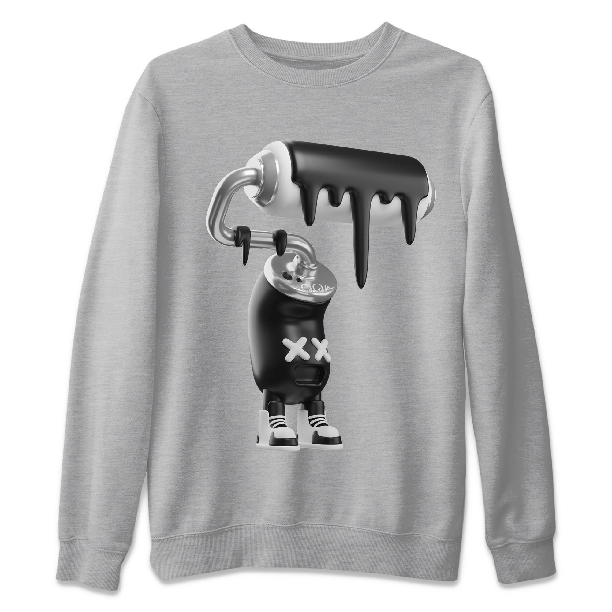 3D Paint Roller Unisex Sweater – Air Jordan 1 Black White, Sneakers Matching Sweater