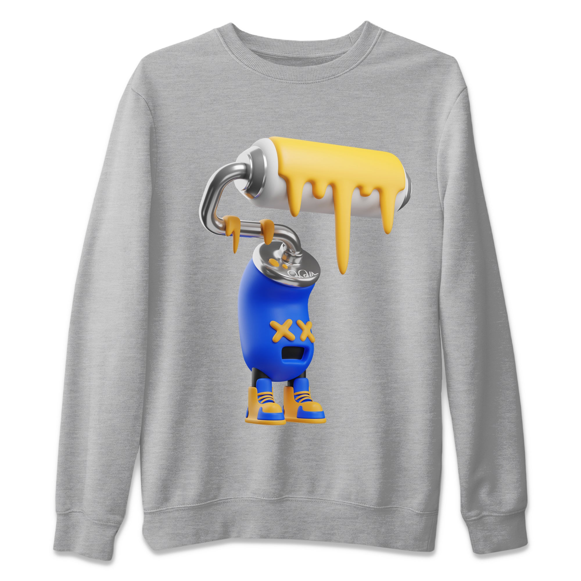 3D Paint Roller Unisex Sweater – Air Jordan 1 Game Royal Varsity Maize, Sneakers Matching Sweater