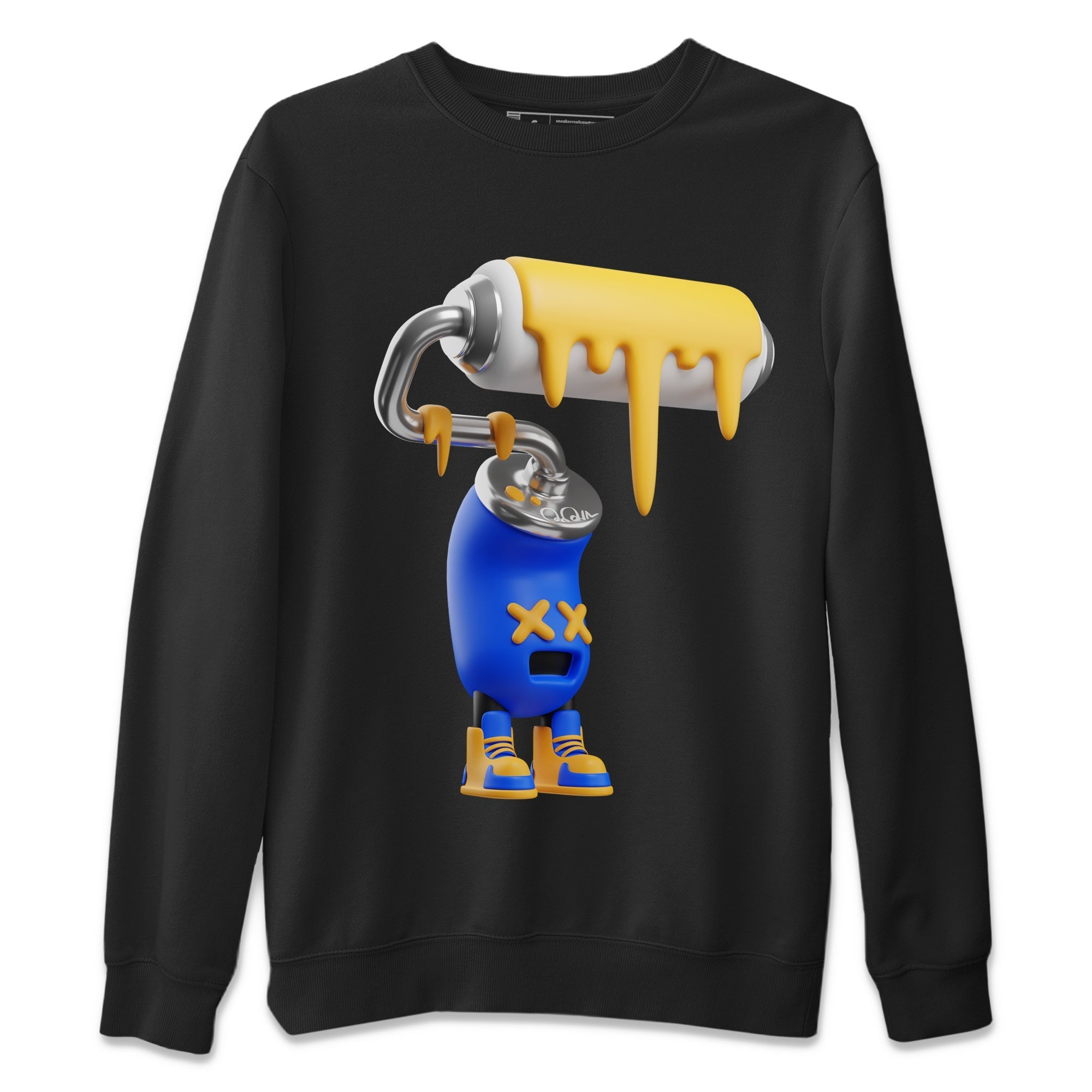 3D Paint Roller Unisex Sweater – Air Jordan 1 Game Royal Varsity Maize, Sneakers Matching Sweater