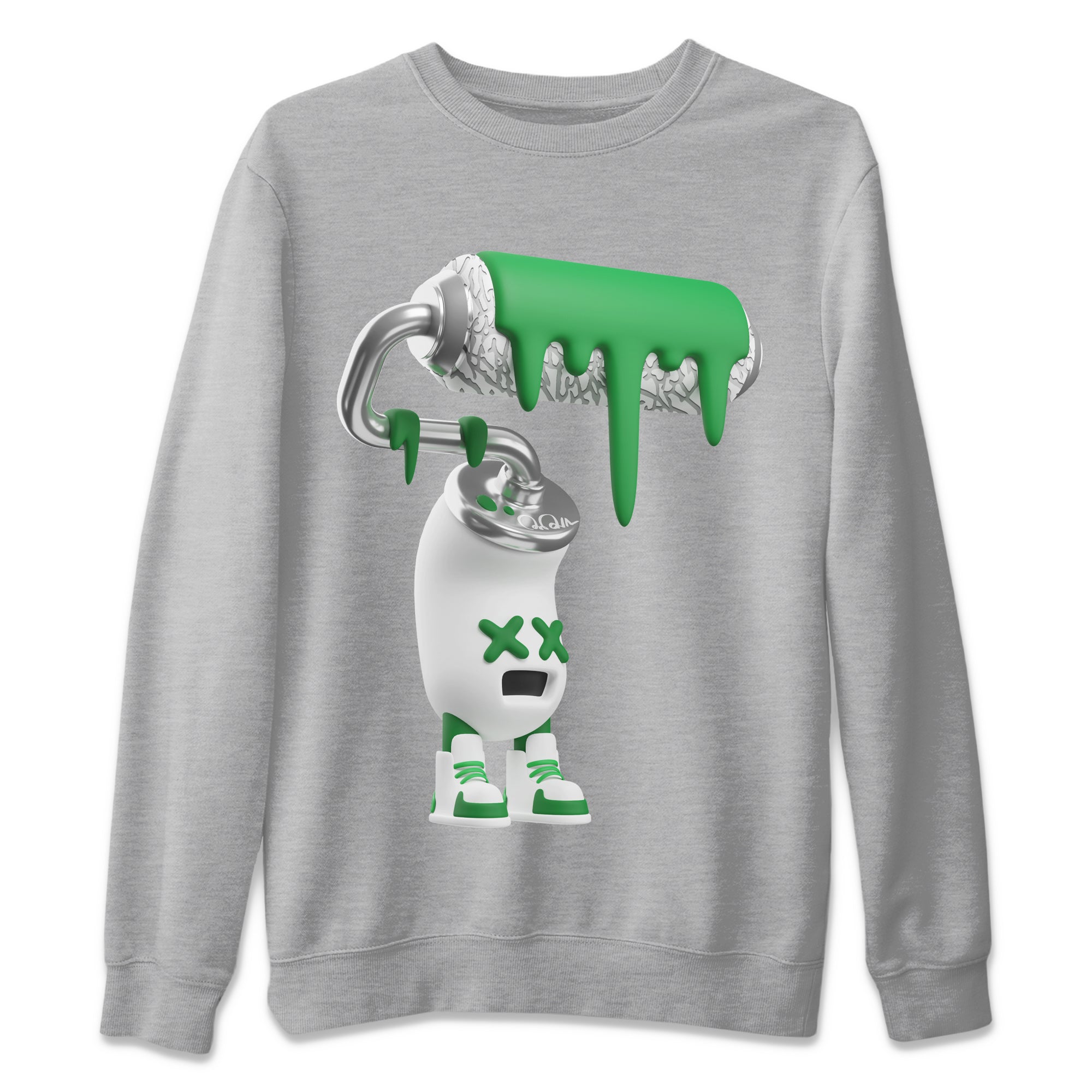 3D Paint Roller Unisex Sweater – Air Jordan 3 Lucky Green, Sneakers Matching Sweater
