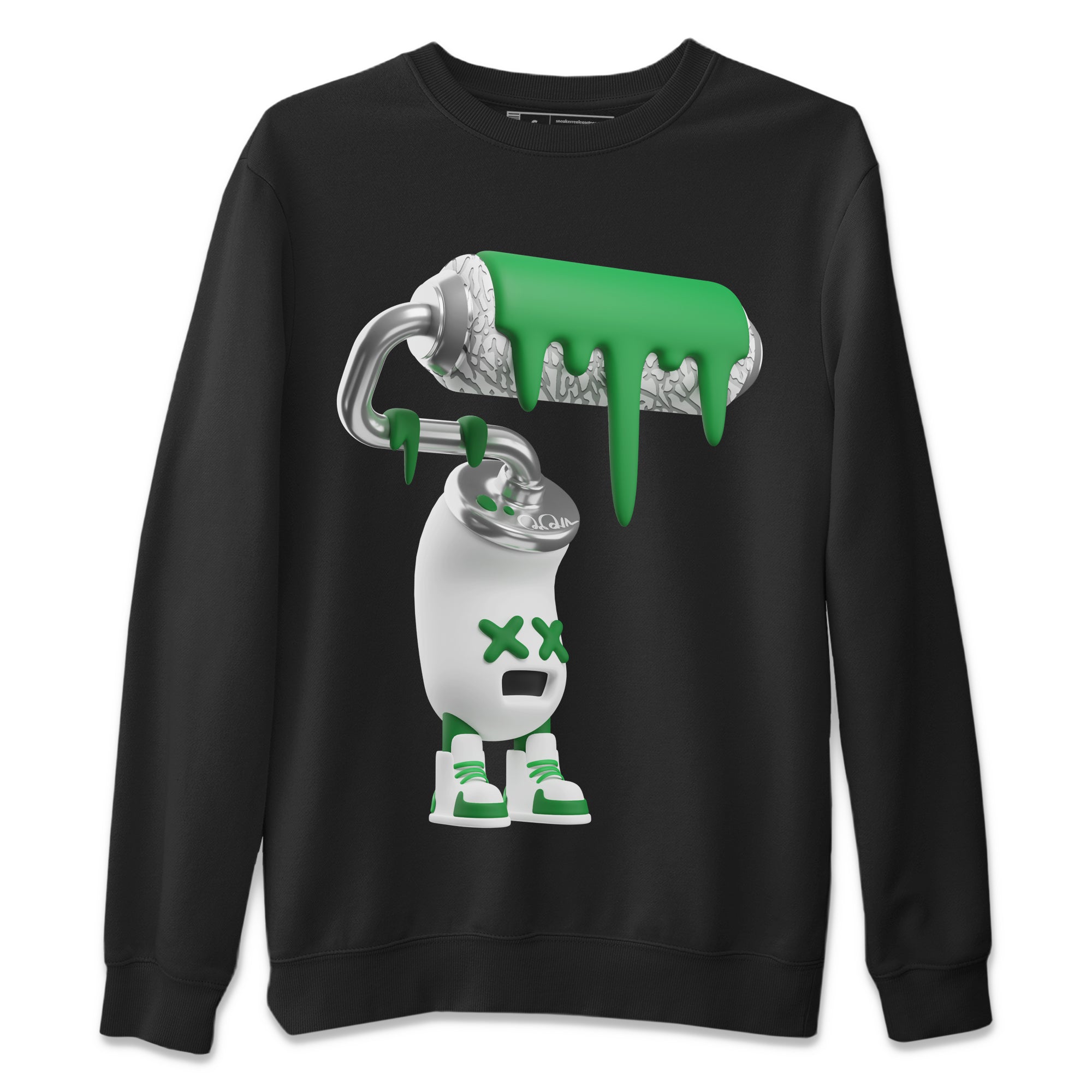3D Paint Roller Unisex Sweater – Air Jordan 3 Lucky Green, Sneakers Matching Sweater