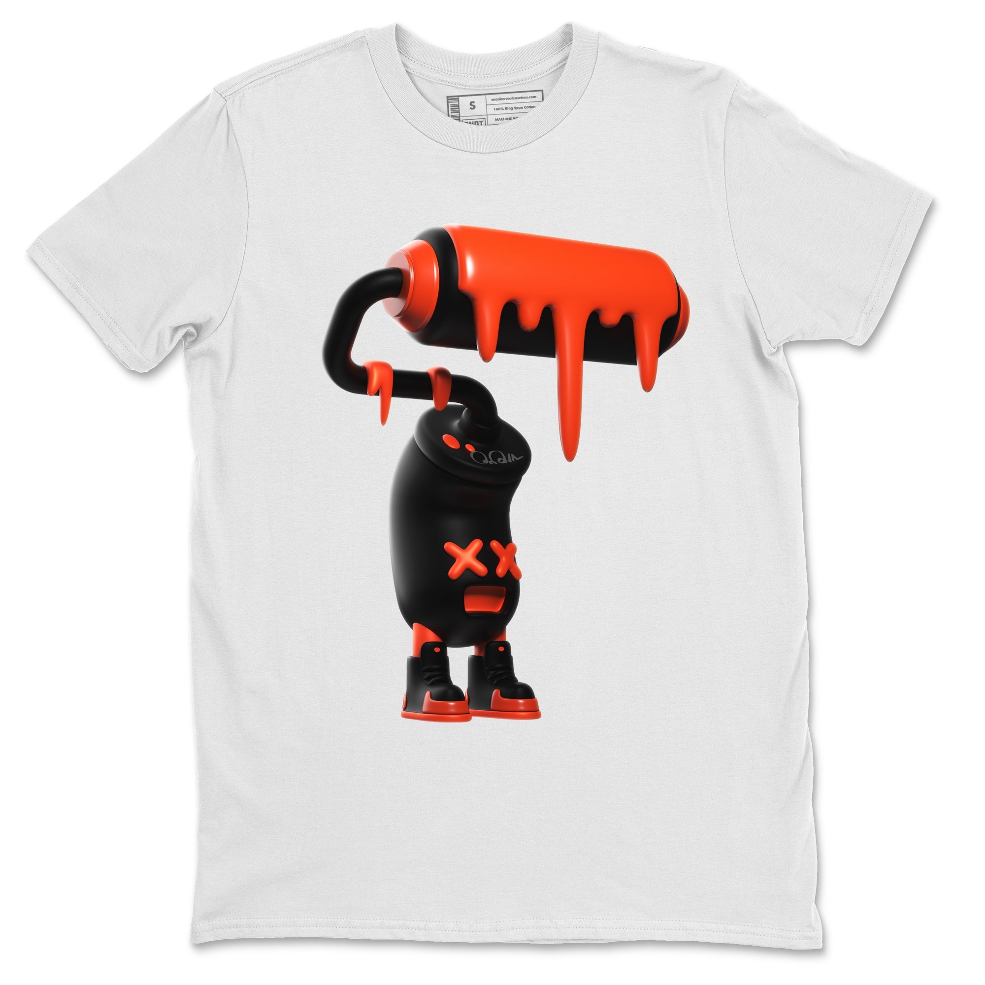 3D Paint Roller Unisex Tshirt – Air Jordan 12 Brilliant Orange