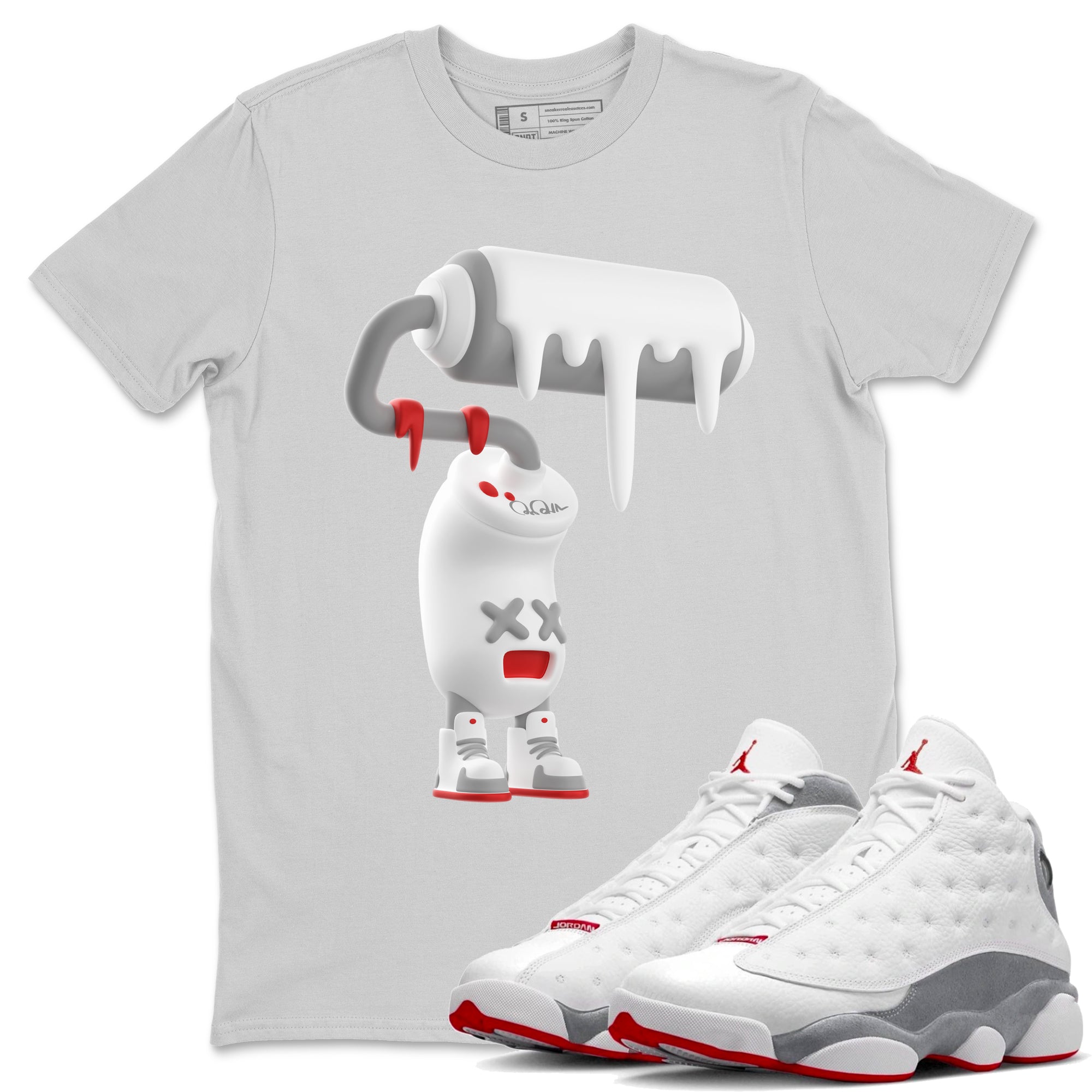 3D Paint Roller Unisex Tshirt – Air Jordan 13 Wolf Grey