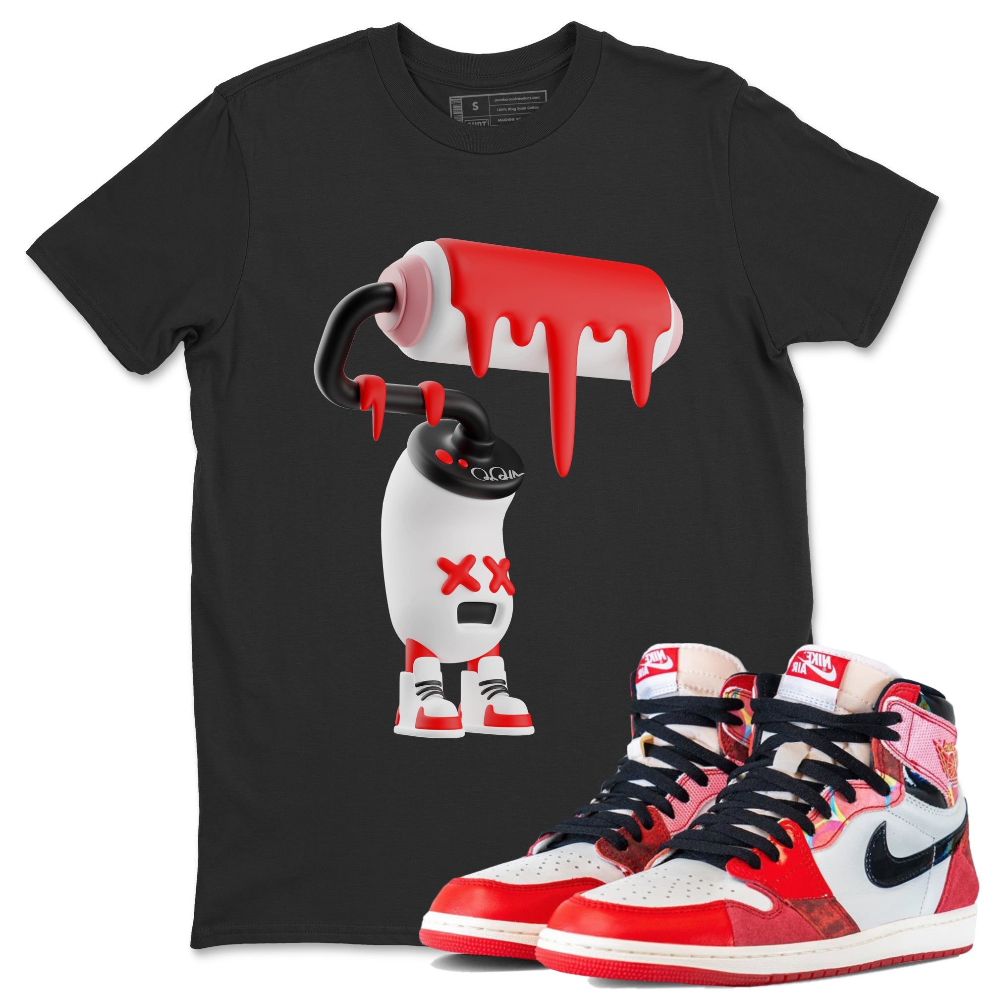 3D Paint Roller Unisex Tshirt – Air Jordan 1 Spider Man