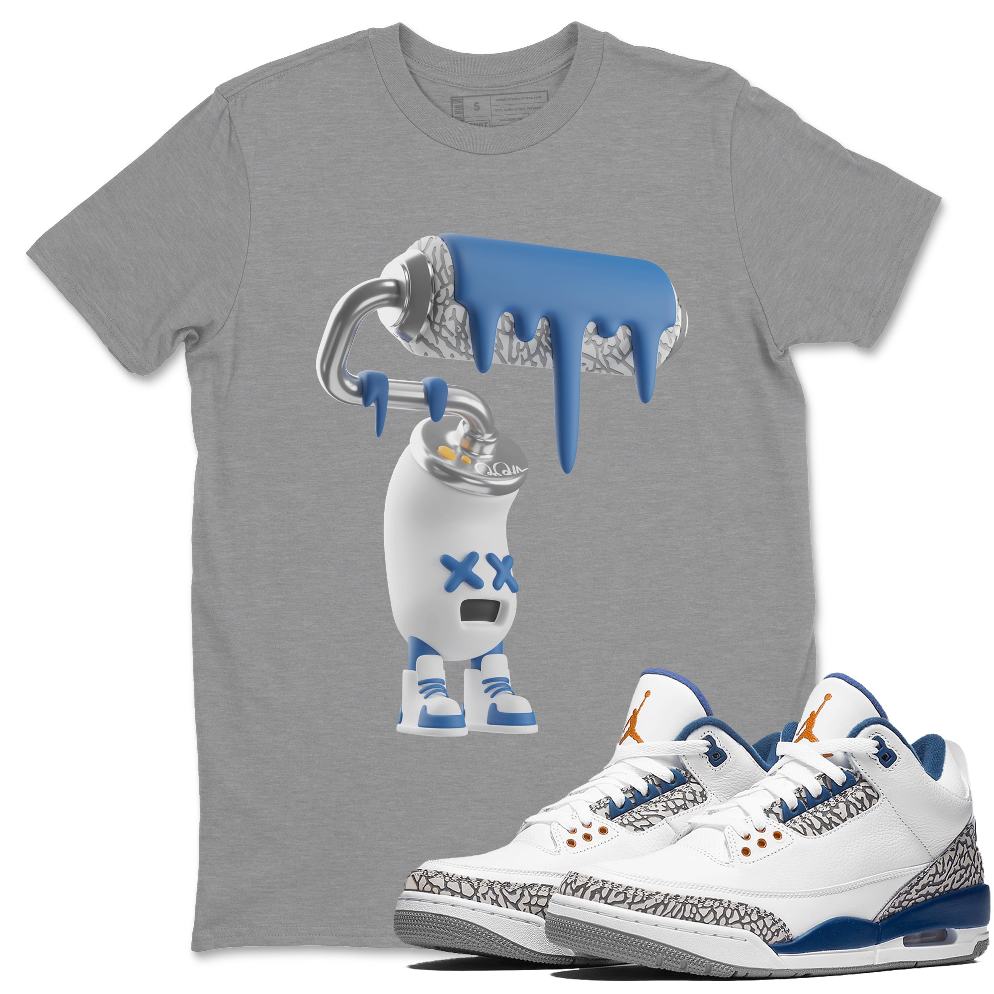3D Paint Roller Unisex Tshirt – Air Jordan 3 Wizards
