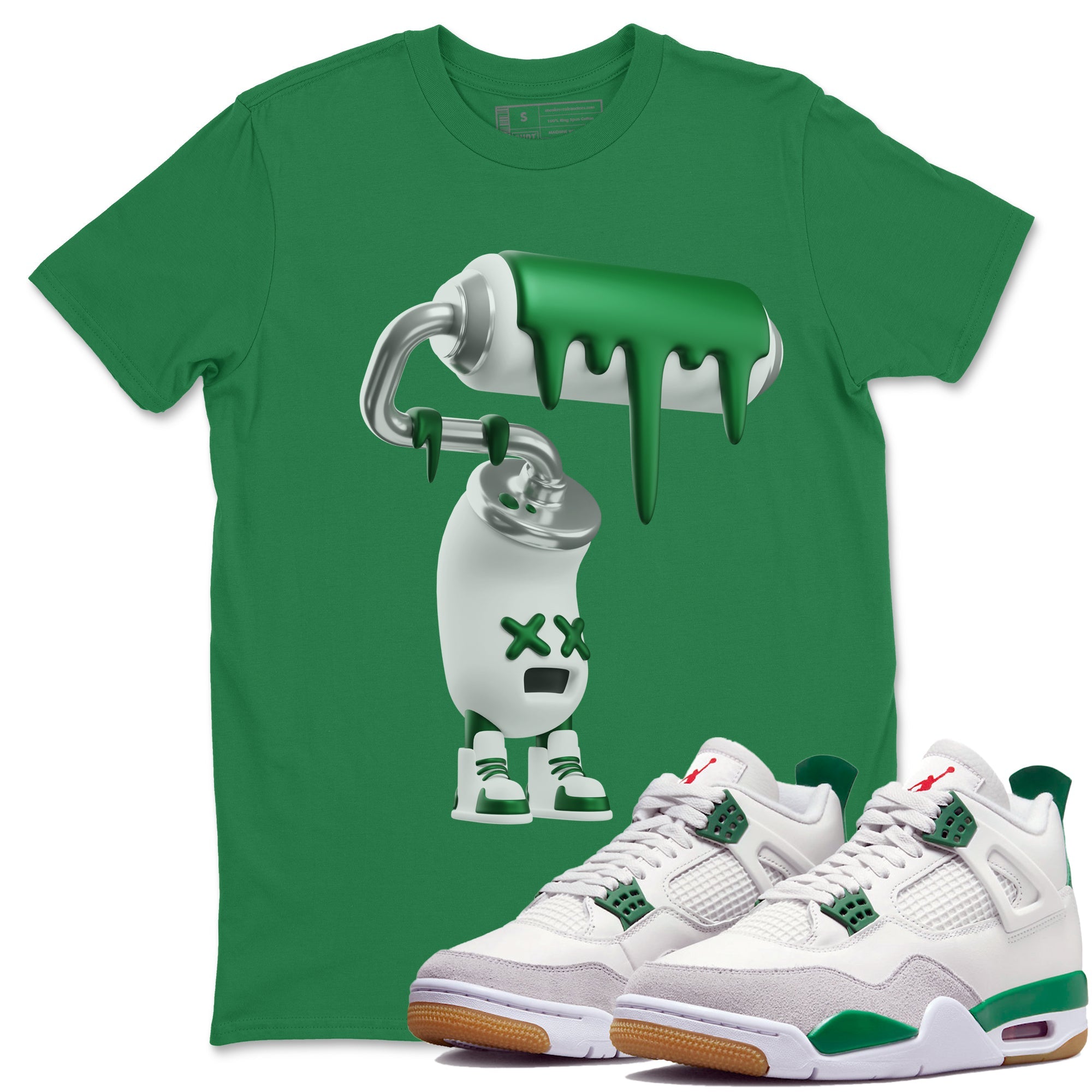 3D Paint Roller Unisex Tshirt – Air Jordan 4 Pine Green