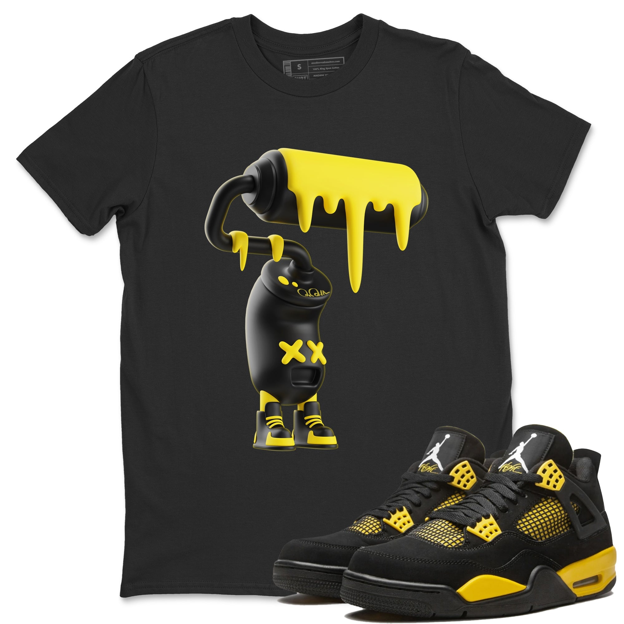 3D Paint Roller Unisex Tshirt – Air Jordan 4 Thunder