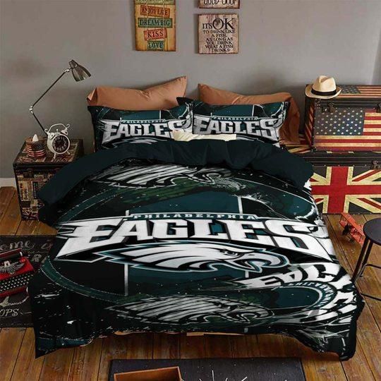 3d Philadelphia Eagles Logo Bedding Set (Duvet Cover And Pillow Cases)