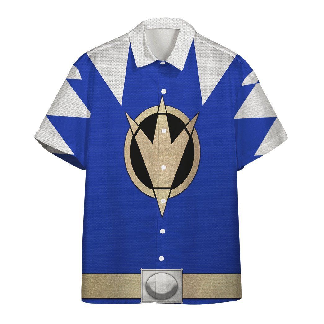 3D Power Ranger Blue Dino Thunder Hawaii Shirt