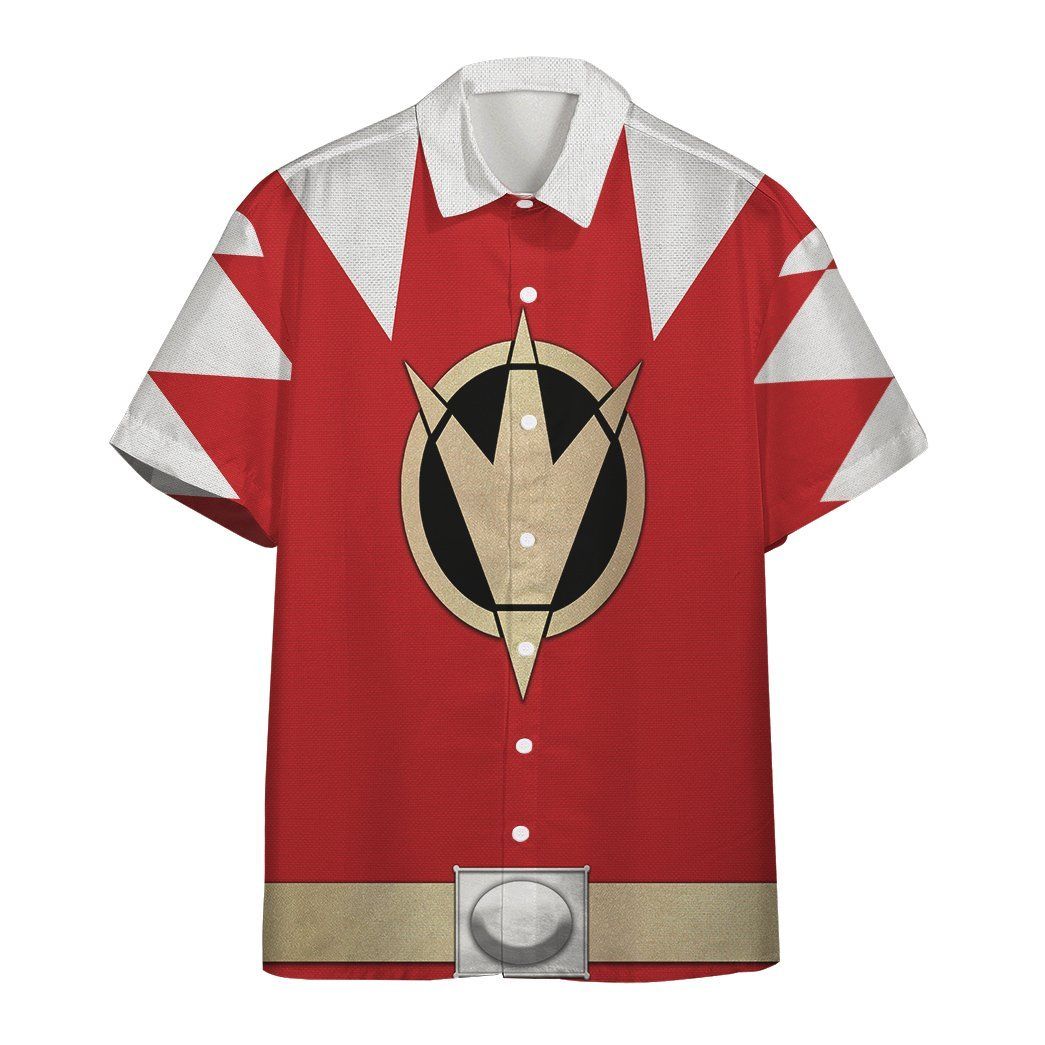 3D Power Ranger Red Dino Thunder Hawaii Shirt
