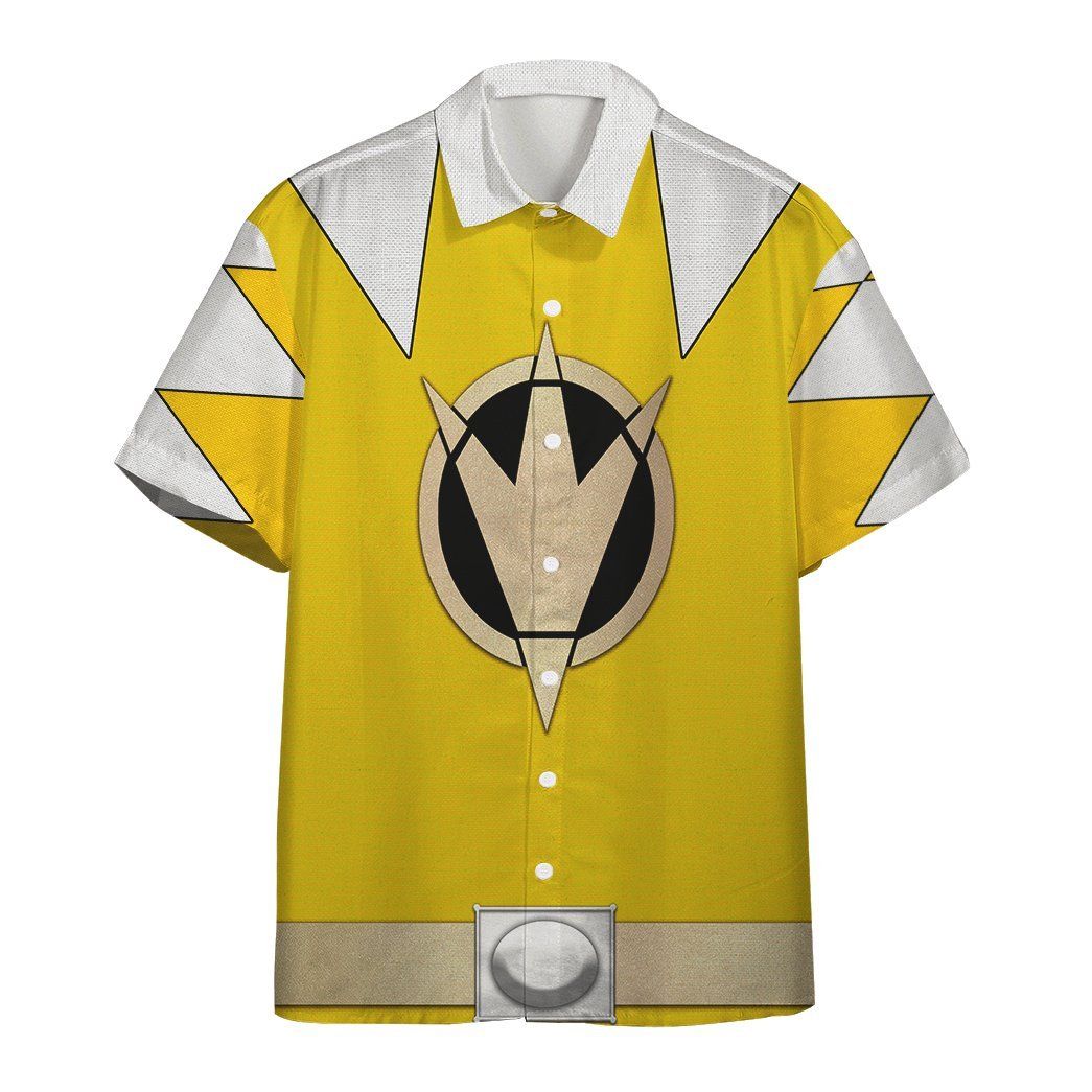 3D Power Ranger Yellow Dino Thunder Hawaii Shirt