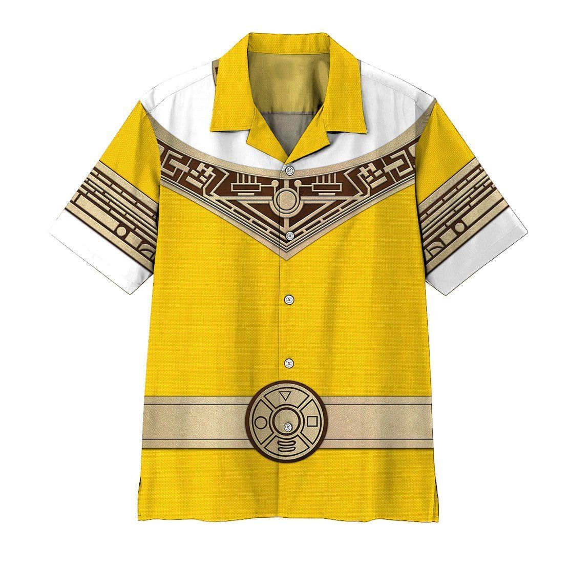 3D Power Ranger Zeo Yellow Hawaii Shirt